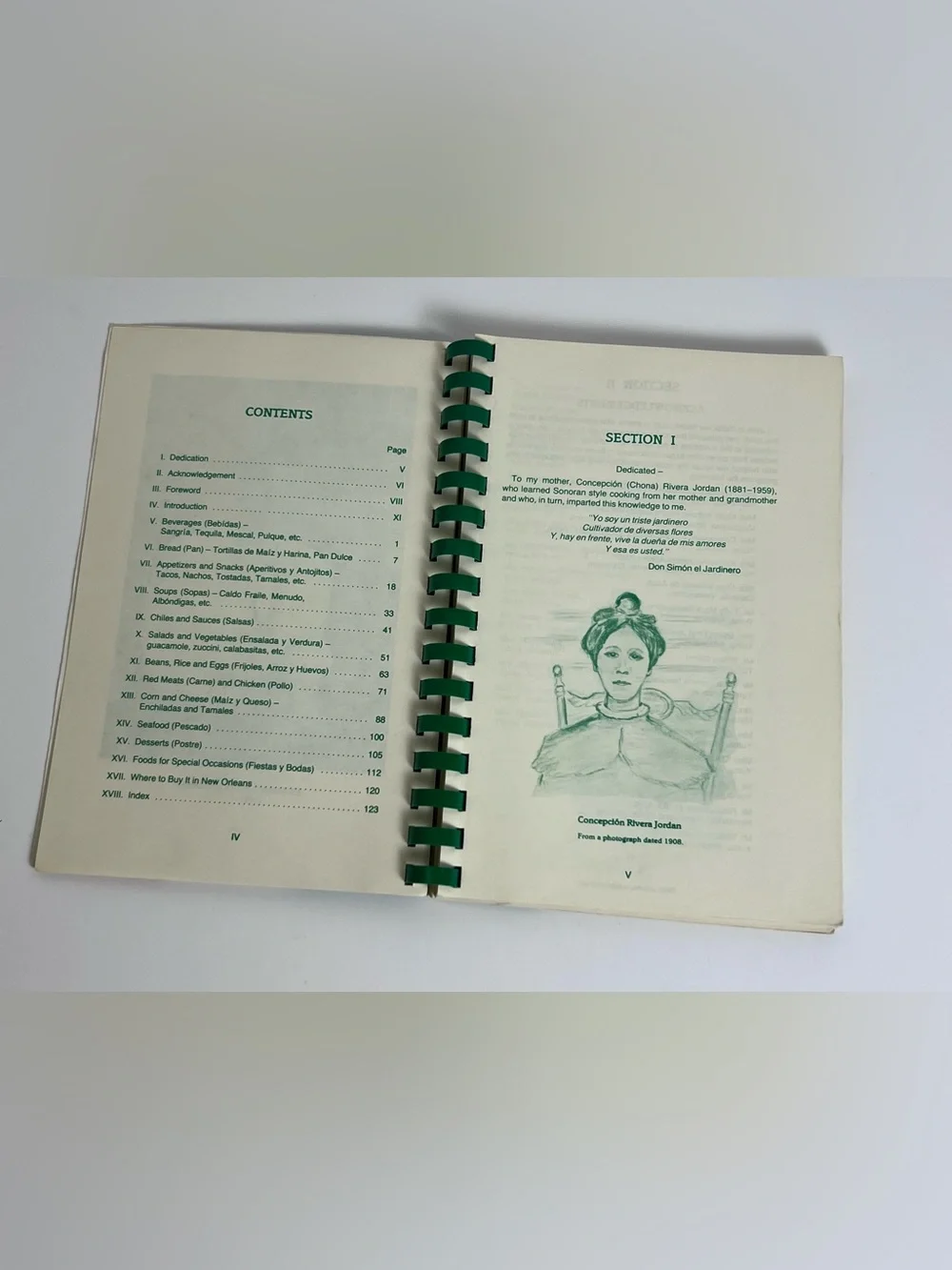 VTG 1982 Mexican Cooking From A New Orleans Kitchen Spiral Cookbook Buechner